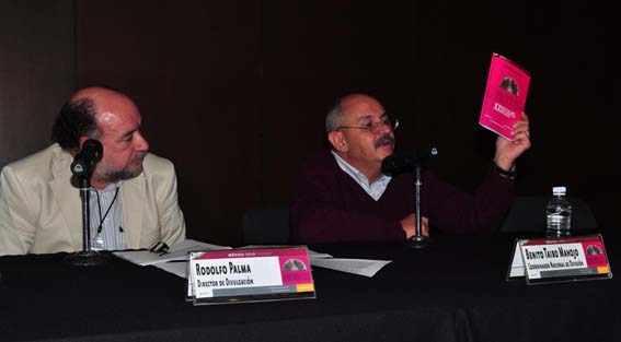 Rodolfo Palma, director de Divulgación del INAH y Benito Taibo, coordinador nacional de Difusión del mismo Instituto. Cortesía INAH